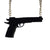 Black Gun Laser Cut Necklace