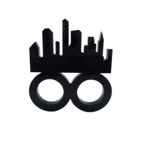 Skyline Laser Cut Two-Finger Ring
