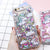Glitter Waterfall Phone Case - Unicorn over Rainow - Pink