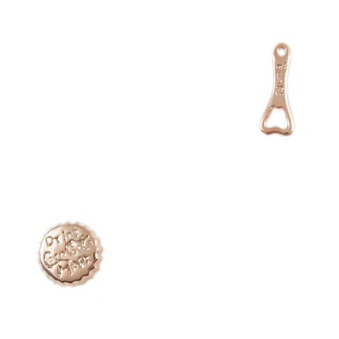 Mini Golden Coca Cola Set Stud Earrings