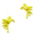 Fluffy Unicorn Front and Back Earrings
